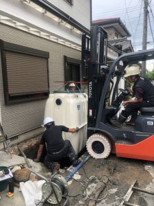 中部オーケーホームの浄化槽設置工事